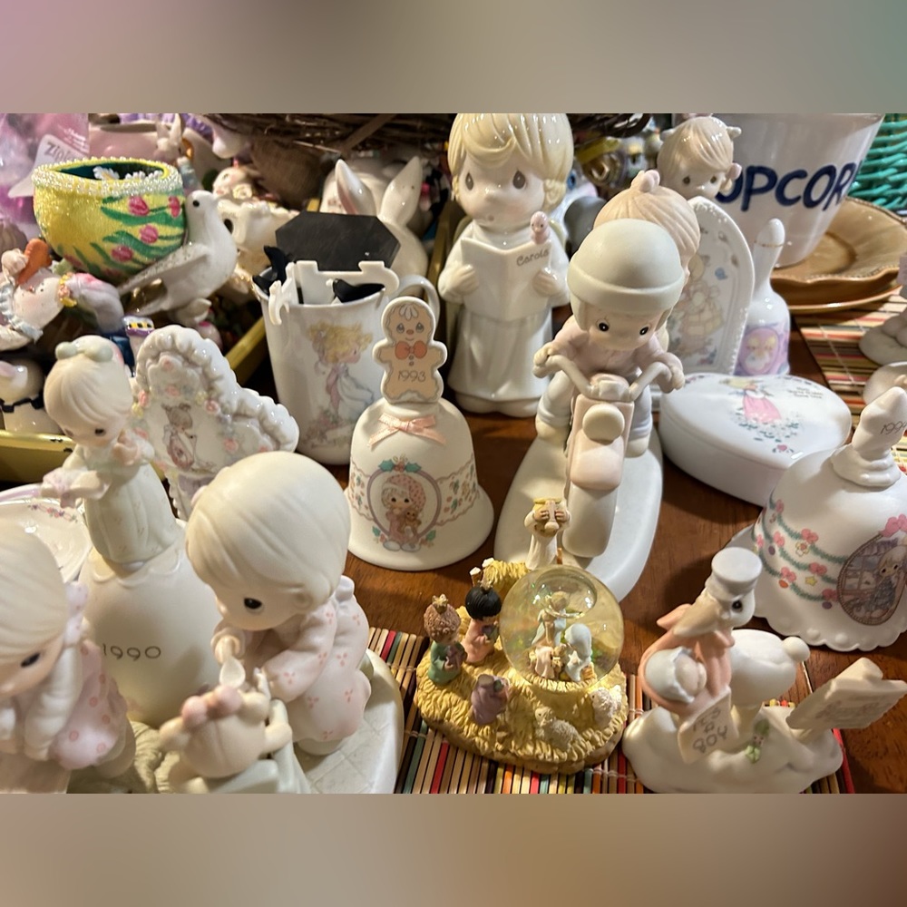 Huge precious moments figurine ornaments bells all vintage collectibles
